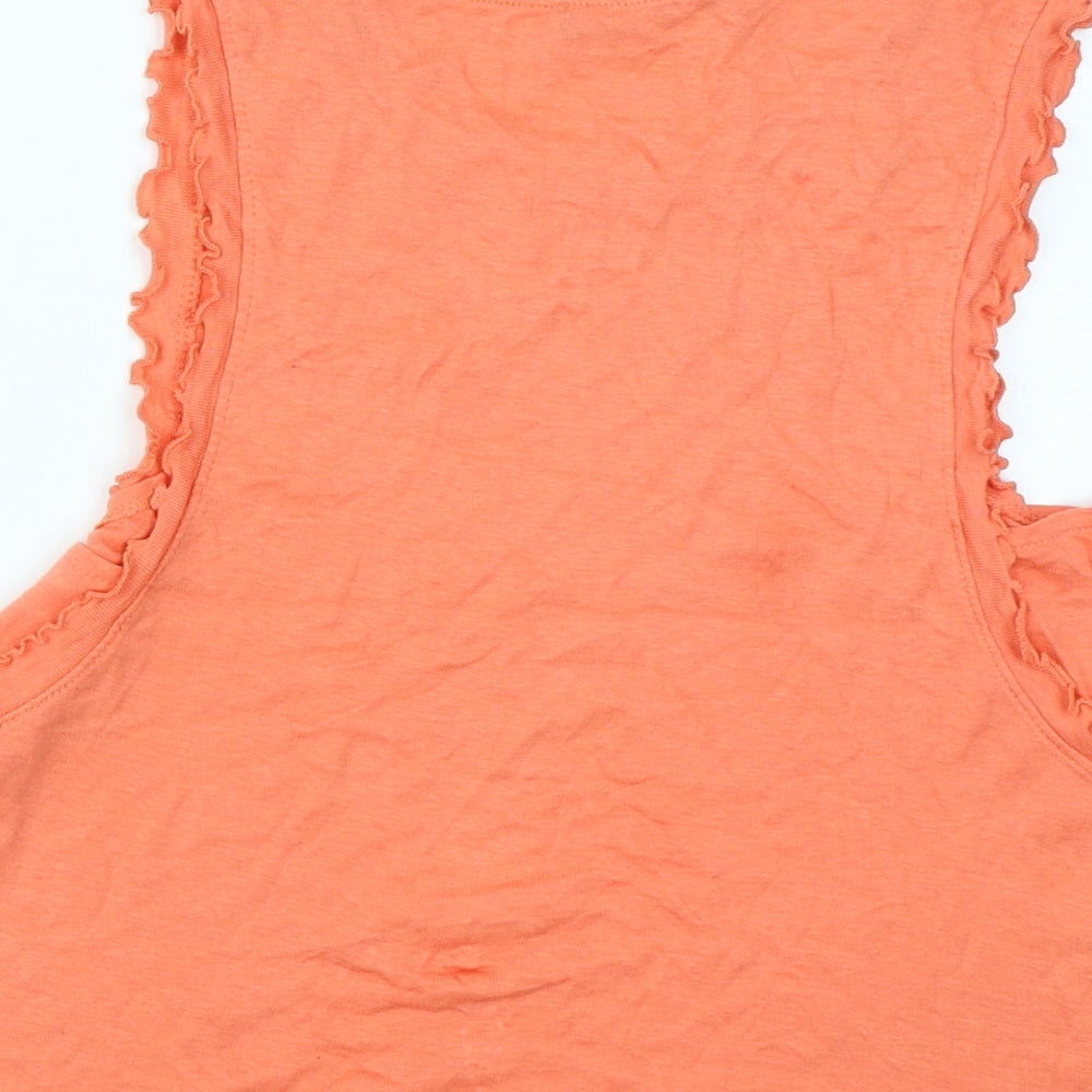 Womens UK Size M Mango Orange Basic Tank