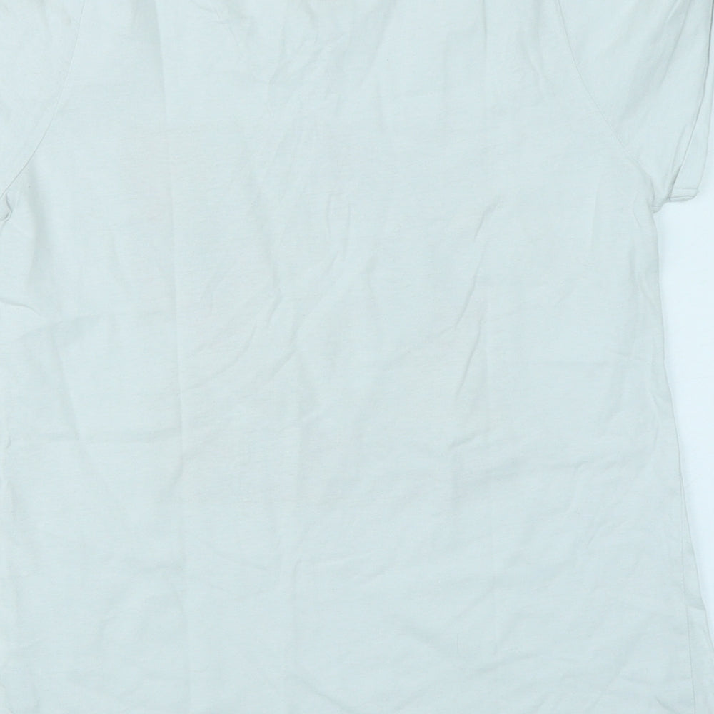 Brand and care label for YD girls’ white basic t-shirt, size 12-13, years