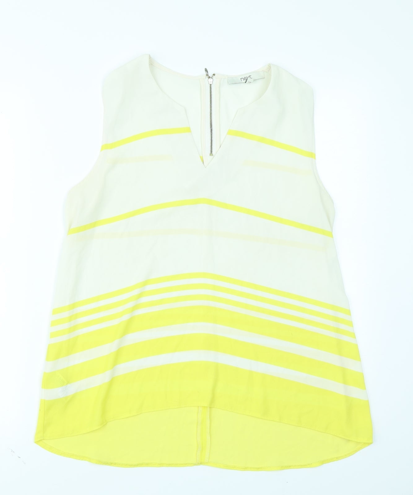 NEXT Womens Yellow Striped  Basic Blouse Size 14