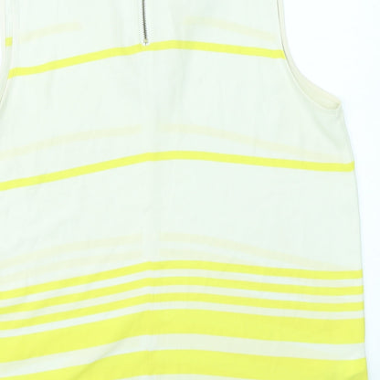 NEXT Womens Yellow Striped  Basic Blouse Size 14