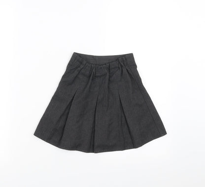 Preworn Girls Grey   A-Line Skirt Size 3-4 Years - School