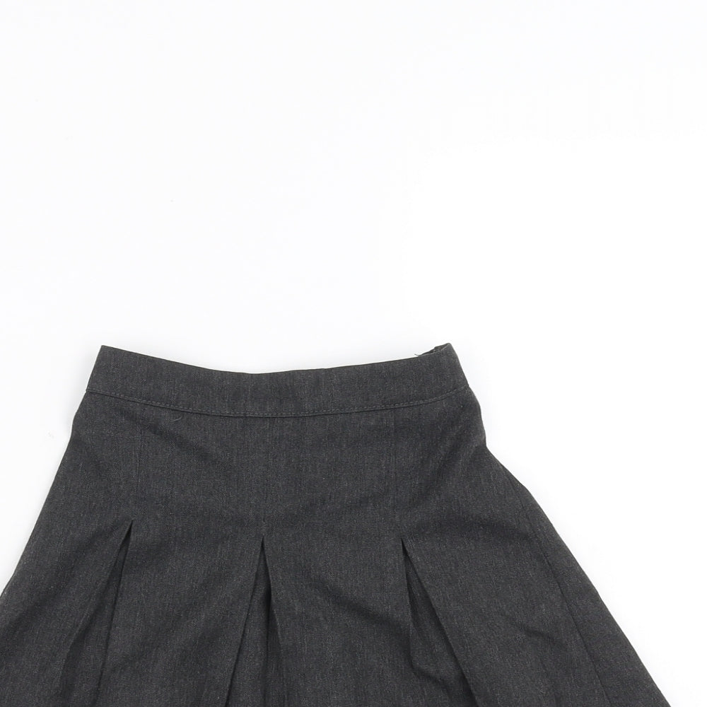 Preworn Girls Grey   A-Line Skirt Size 3-4 Years - School