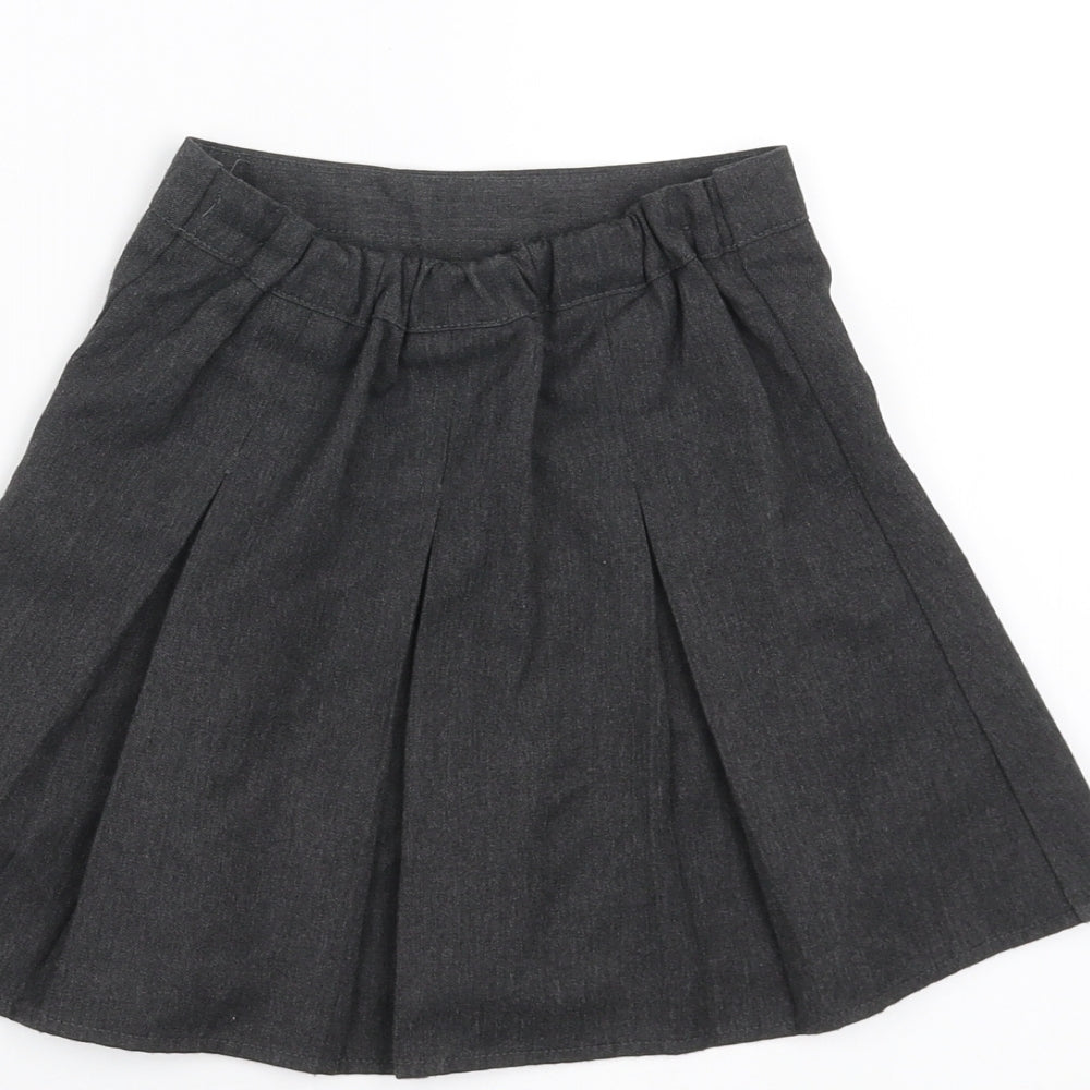 Preworn Girls Grey   A-Line Skirt Size 3-4 Years - School