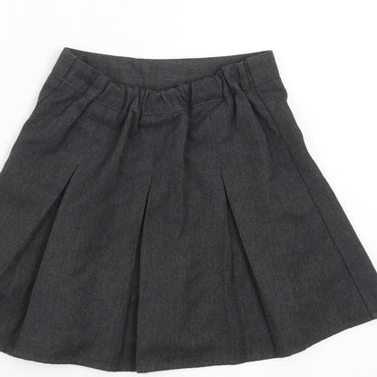 Preworn Girls Grey   A-Line Skirt Size 3-4 Years - School