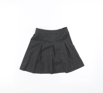 Preworn Girls Grey   A-Line Skirt Size 3-4 Years - School