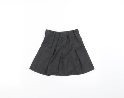 Preworn Girls Grey   A-Line Skirt Size 3-4 Years - School