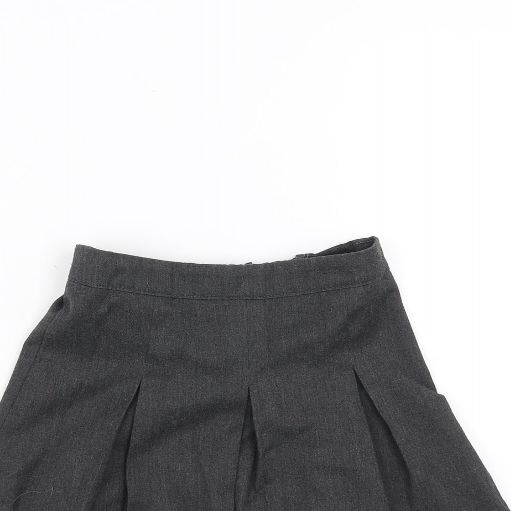 Preworn Girls Grey   A-Line Skirt Size 3-4 Years - School