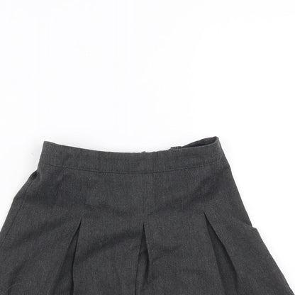 Preworn Girls Grey   A-Line Skirt Size 3-4 Years - School