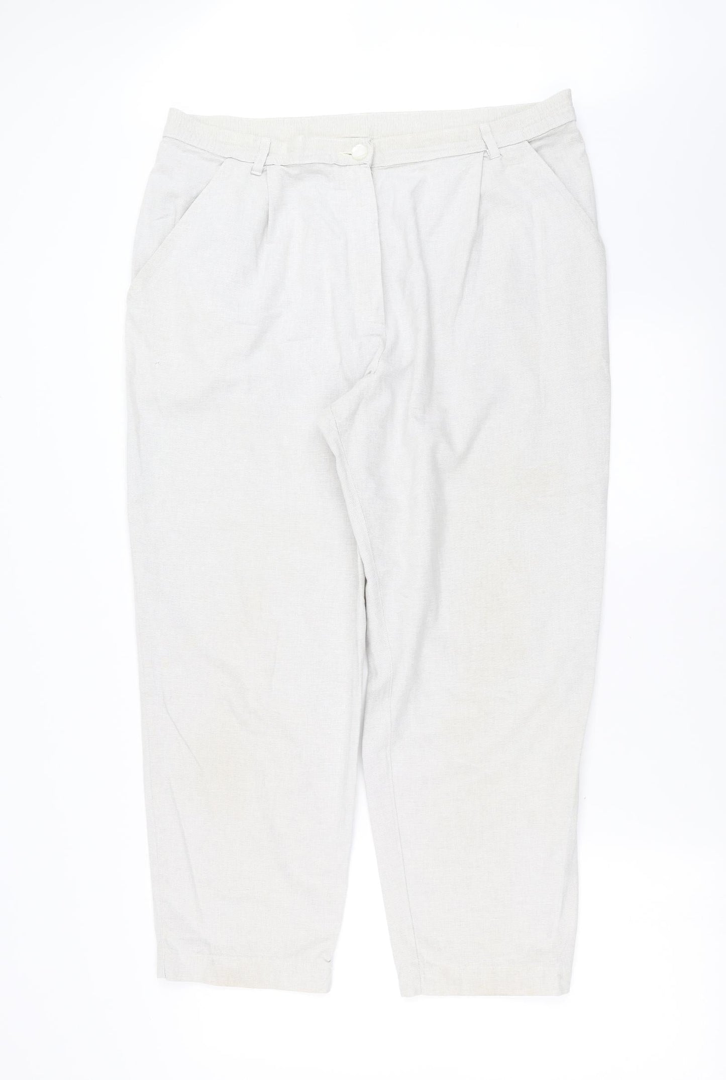 Marks and Spencer Womens Grey   Trousers  Size 18 L26 in