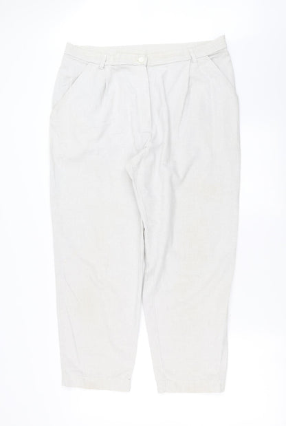 Marks and Spencer Womens Grey   Trousers  Size 18 L26 in