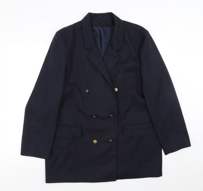 Classic Woman Womens Blue   Jacket Suit Jacket Size 16