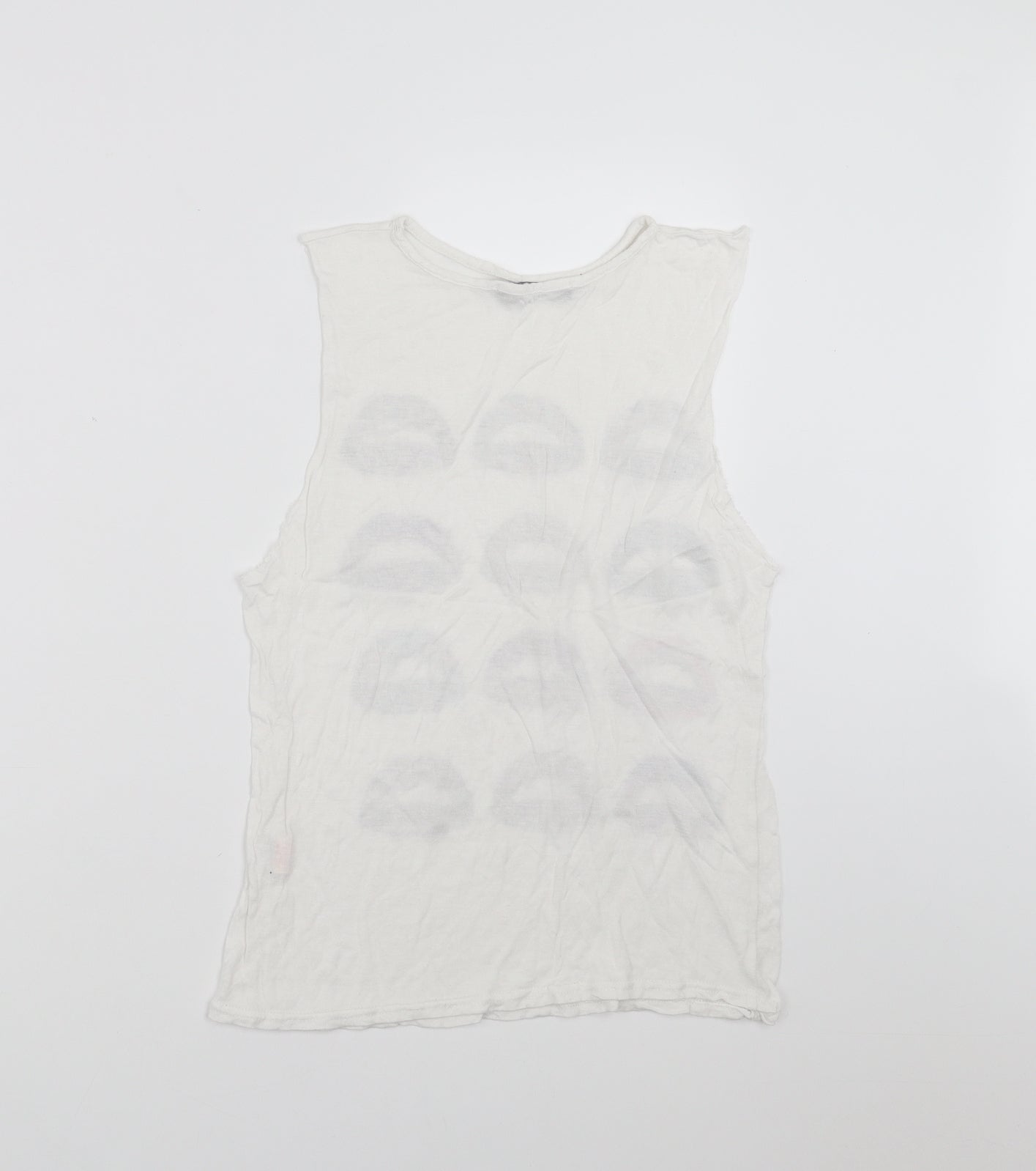 Primark Womens White   Basic Tank Size 6  - mouth