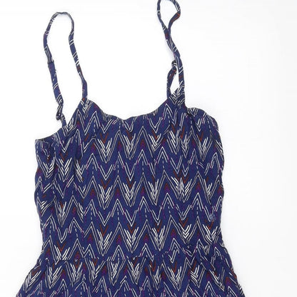 Divided by H&M Womens Blue Geometric  Fit & Flare  Size 6