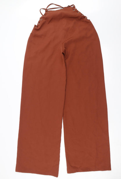 Womens UK Size 10 PRETTYLITTLETHING Regular Fit  Brown Trousers