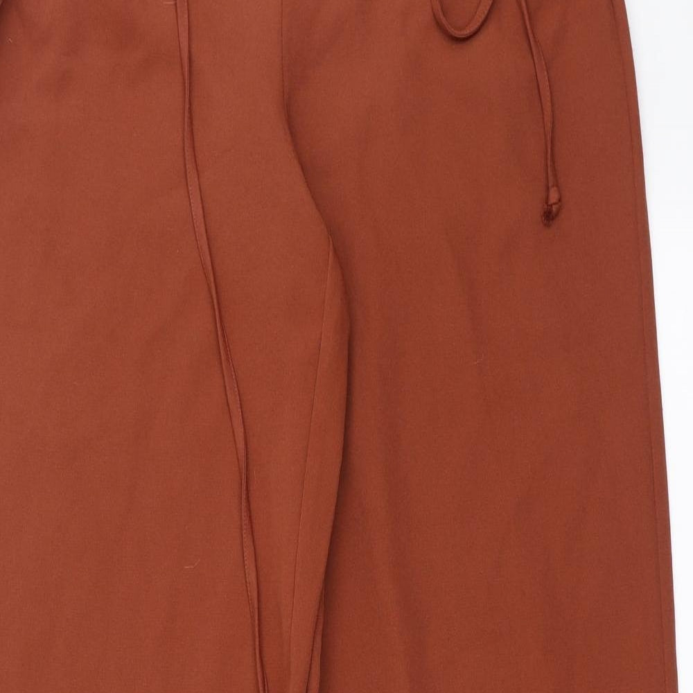 Womens UK Size 10 PRETTYLITTLETHING Regular Fit  Brown Trousers