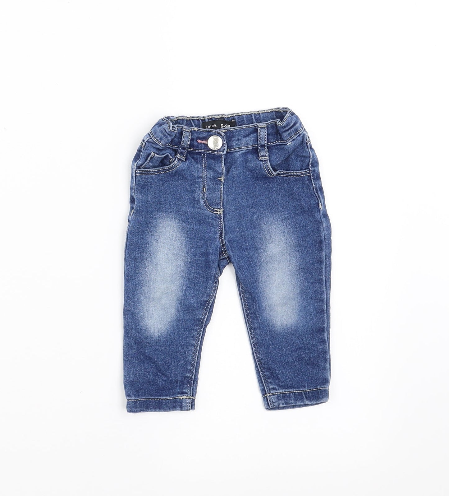 Primark Girls Blue  Denim  Jeans Size 6-9 Months