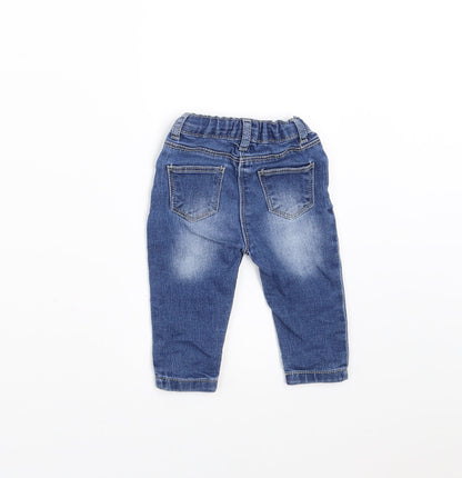 Primark Girls Blue  Denim  Jeans Size 6-9 Months