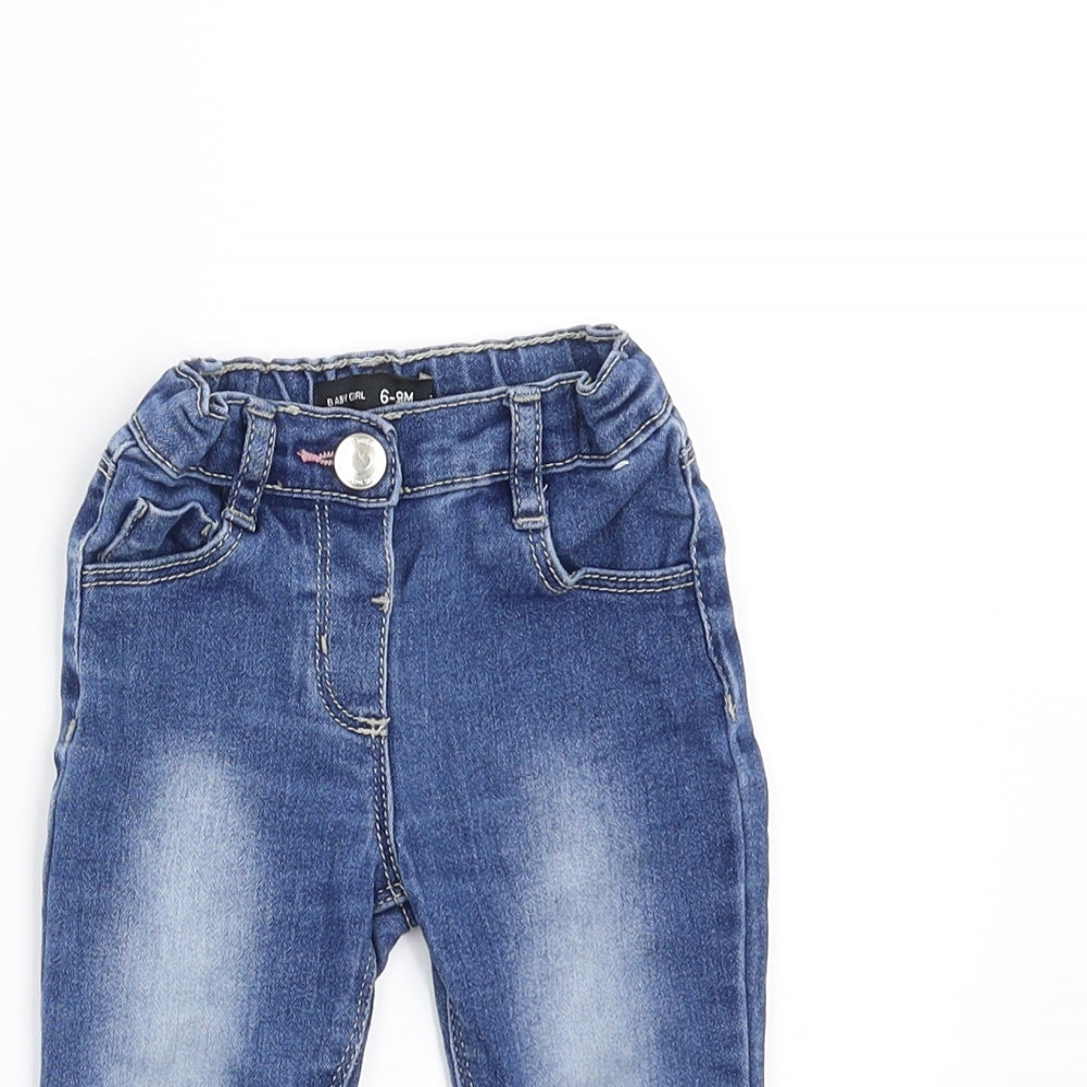 Primark Girls Blue  Denim  Jeans Size 6-9 Months