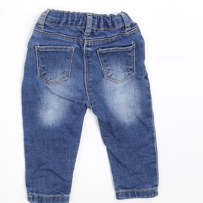 Primark Girls Blue  Denim  Jeans Size 6-9 Months