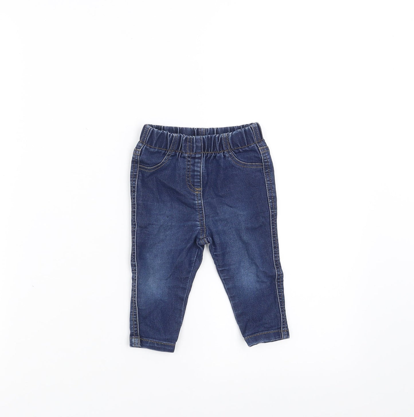 Matalan Girls Blue  Denim  Jeans Size 6-9 Months