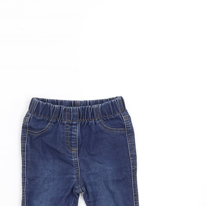 Matalan Girls Blue  Denim  Jeans Size 6-9 Months