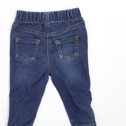 Matalan Girls Blue  Denim  Jeans Size 6-9 Months