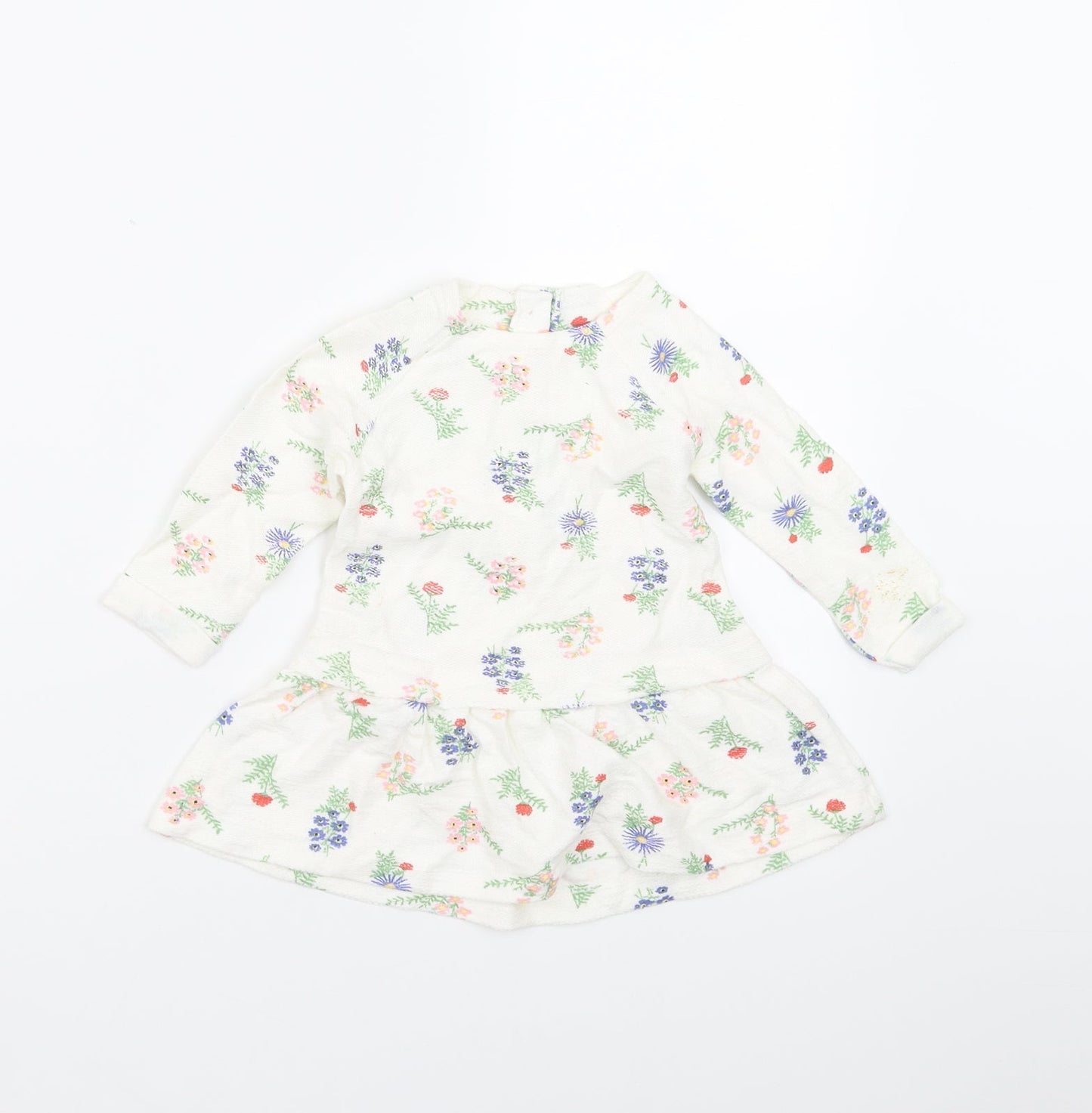 Dunnes Stores Girls White Floral  Fit & Flare  Size 6-9 Months