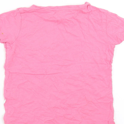 Pep&Co Girls Pink   Basic T-Shirt Size 4-5 Years  - cat