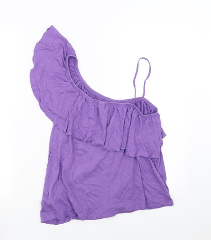 Womens UK Size 14 New Look Purple Basic Blouse