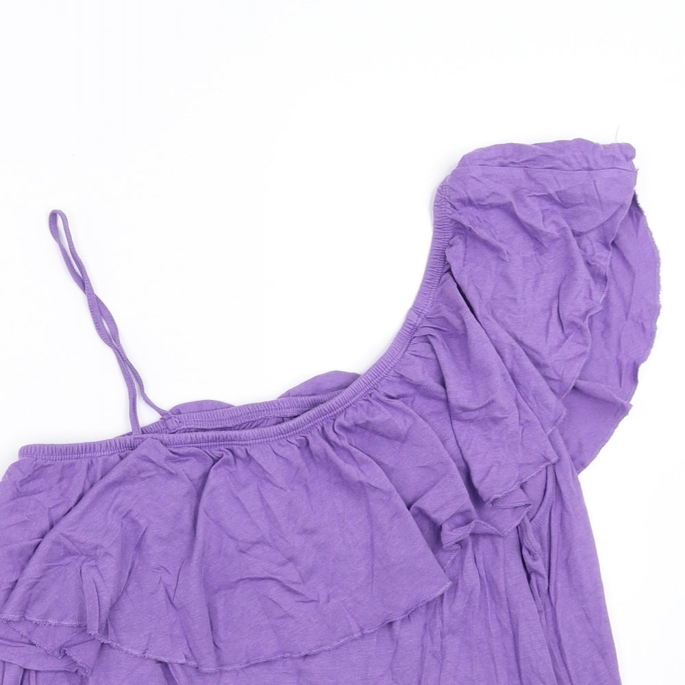 Womens UK Size 14 New Look Purple Basic Blouse