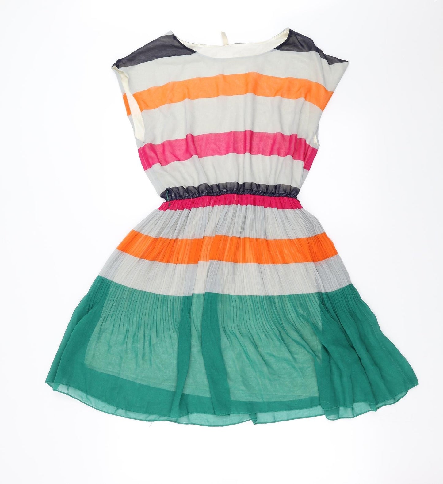 Red Herring Womens Multicoloured Striped  Fit & Flare  Size 8