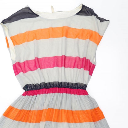 Red Herring Womens Multicoloured Striped  Fit & Flare  Size 8