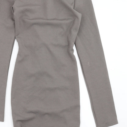Preworn Womens Grey   Bodycon  Size 10  - Twist front