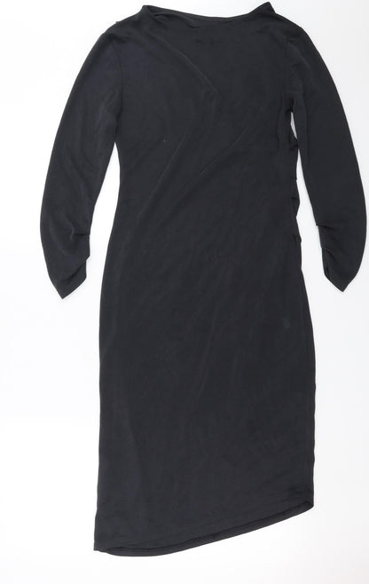 Preworn Womens Grey   Pencil Dress  Size 6  - Asymmetric Hem