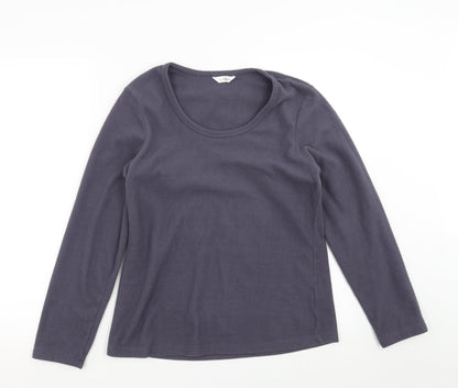 Marks and Spencer Womens Purple  Fleece Pullover Jumper Size 12