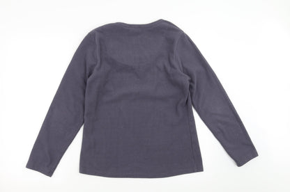 Marks and Spencer Womens Purple  Fleece Pullover Jumper Size 12