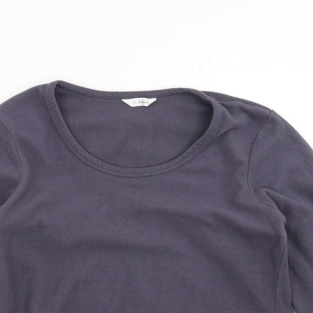 Marks and Spencer Womens Purple  Fleece Pullover Jumper Size 12
