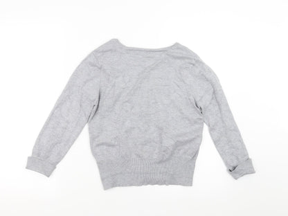 M&Co Womens Grey   Cardigan Jumper Size S
