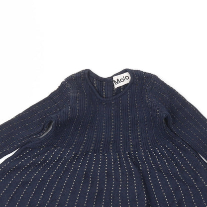 molo Girls Blue   Fit & Flare  Size 9-12 Months