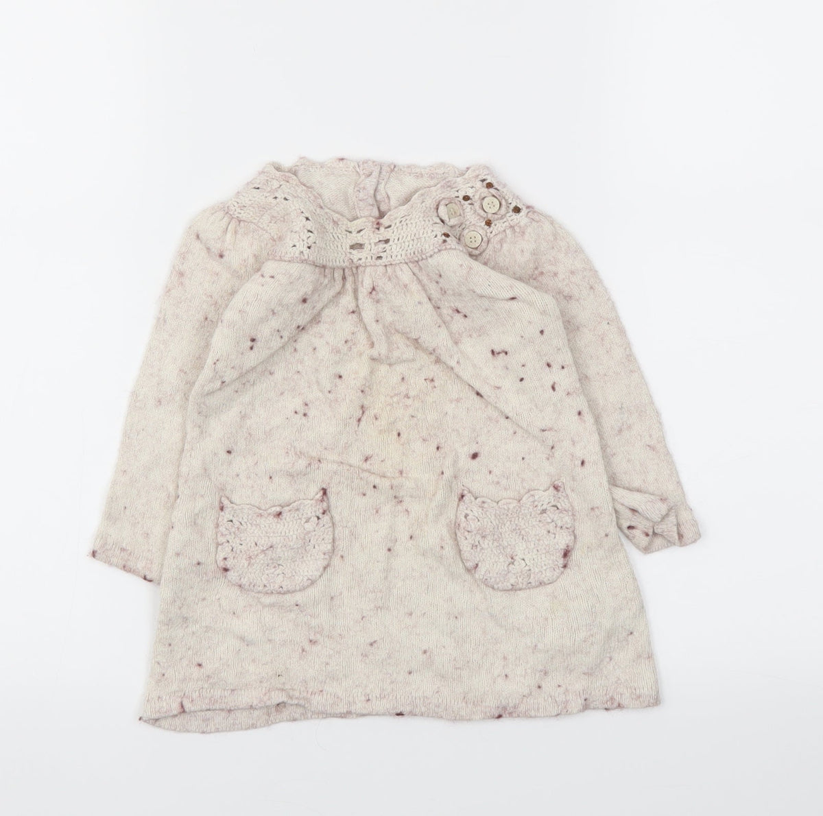 Additional front view of M Ivory Fit & Flare, size 12-18, Months
