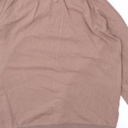 Womens UK Size S Buffalo Brown Basic T-Shirt