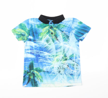 Additional front view of utlaws girls’ blue basic t-shirt, size 7-8, years
