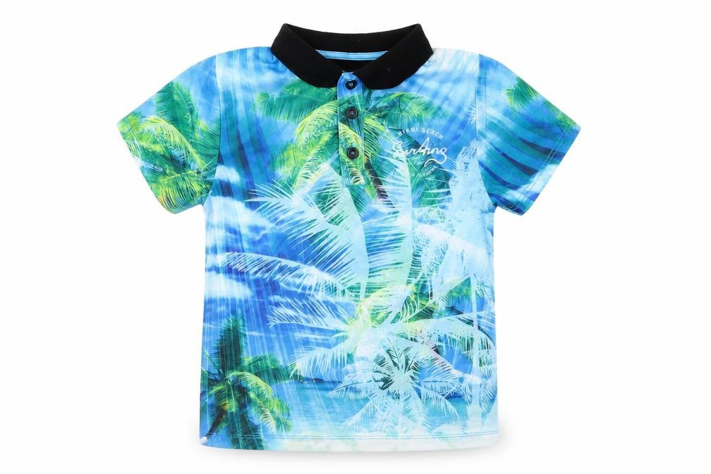 Front view of utlaws girls’ blue basic t-shirt, size 7-8, years