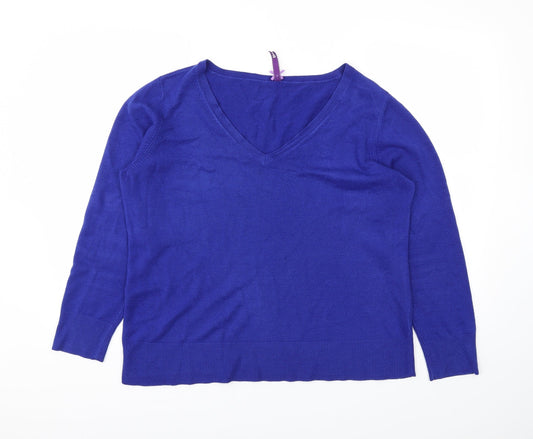Womens UK Size 18 BHS Blue Basic T-Shirt