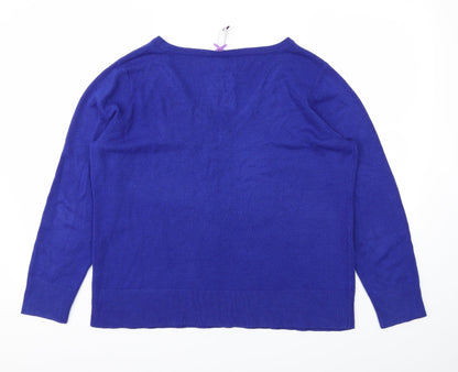 Womens UK Size 18 BHS Blue Basic T-Shirt