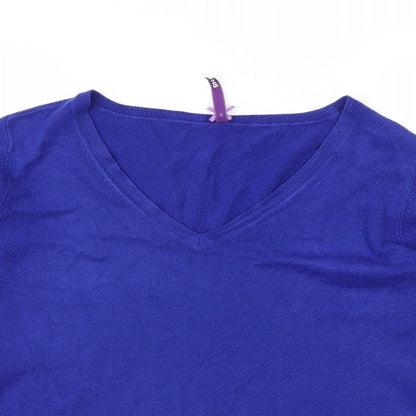 Womens UK Size 18 BHS Blue Basic T-Shirt