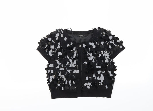Star Womens Black   Cardigan Jumper Size 8