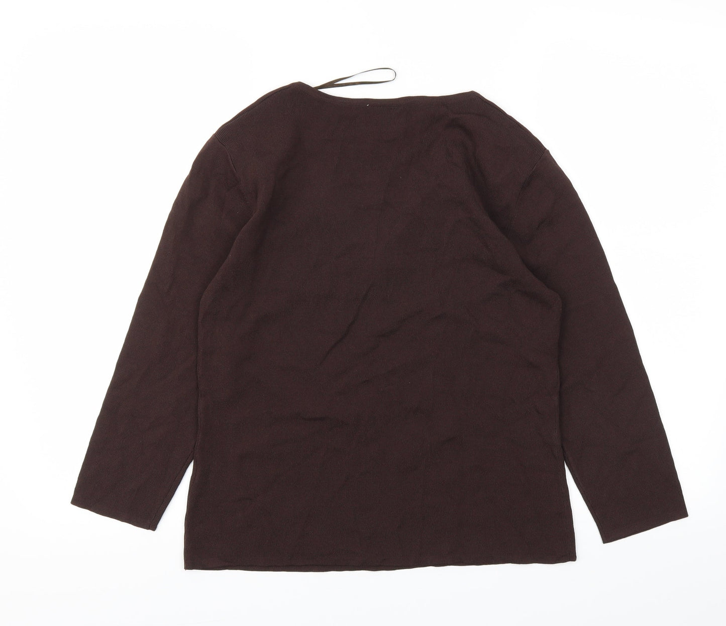 Womens UK Size S Roman Originals Brown Basic T-Shirt