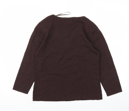 Womens UK Size S Roman Originals Brown Basic T-Shirt