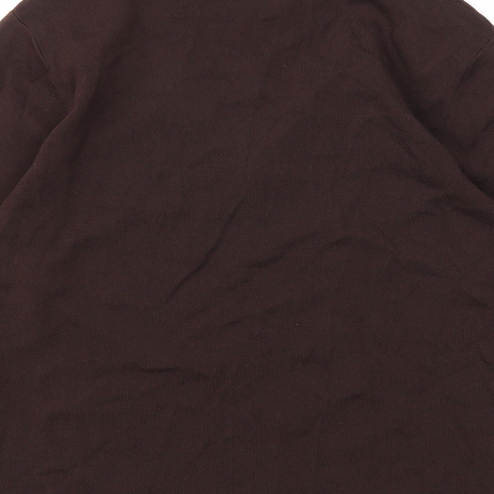 Womens UK Size S Roman Originals Brown Basic T-Shirt